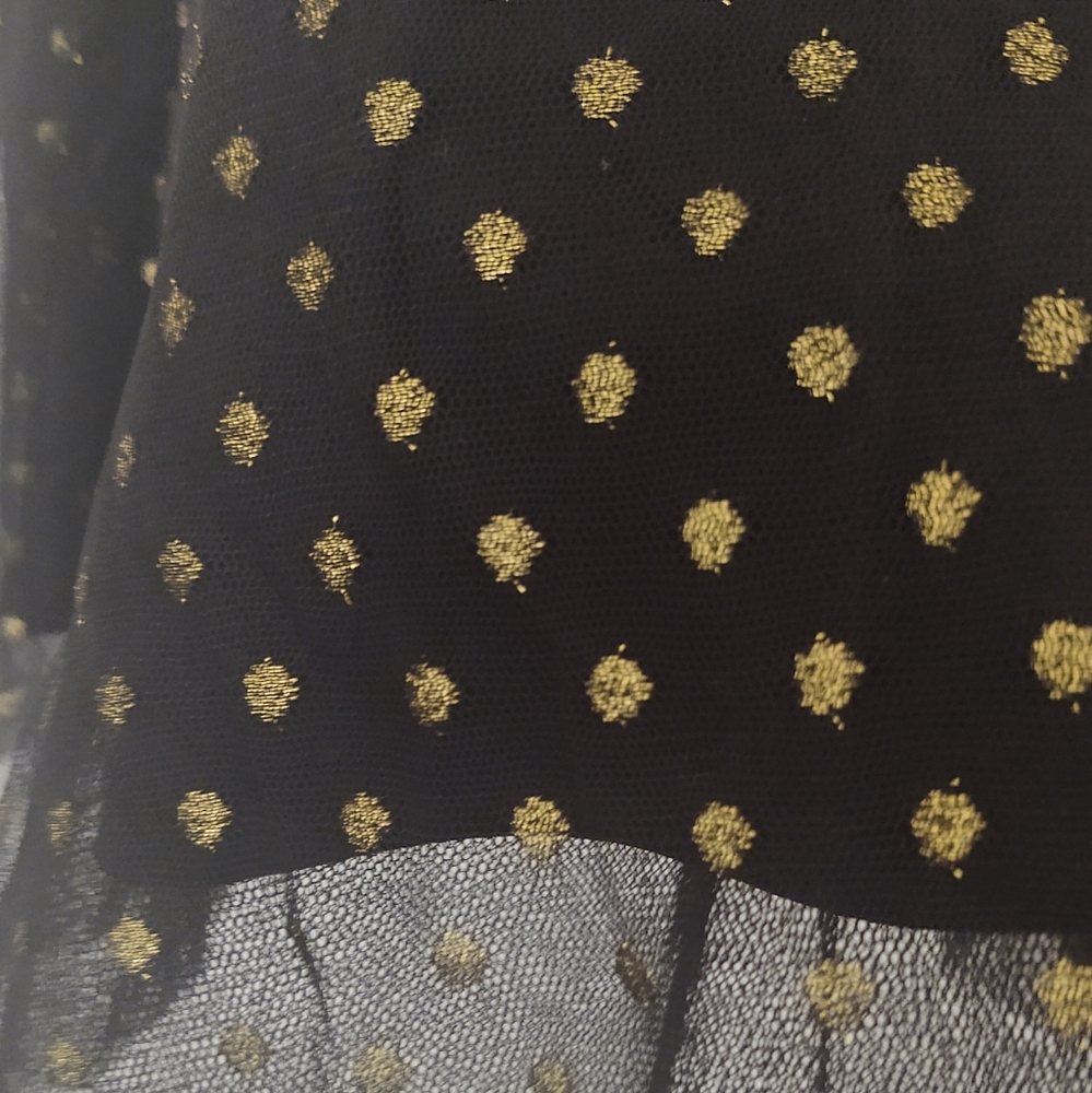 Sheer polka dot dress